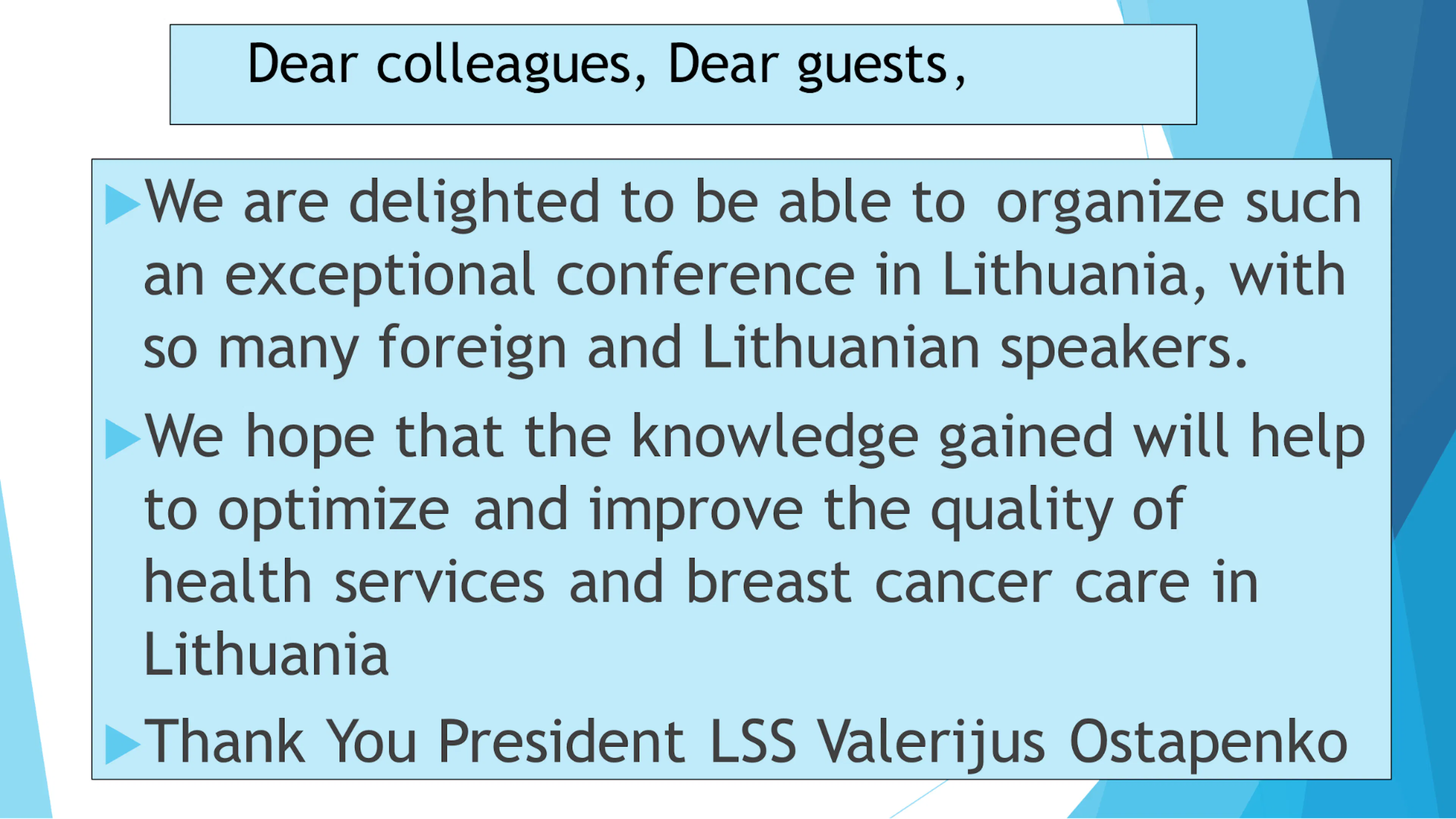 Paskutinioji skaidrė iš prof. V.Ostapenko  pranešimo 2023-05-12 XX LSDr konferencijoje