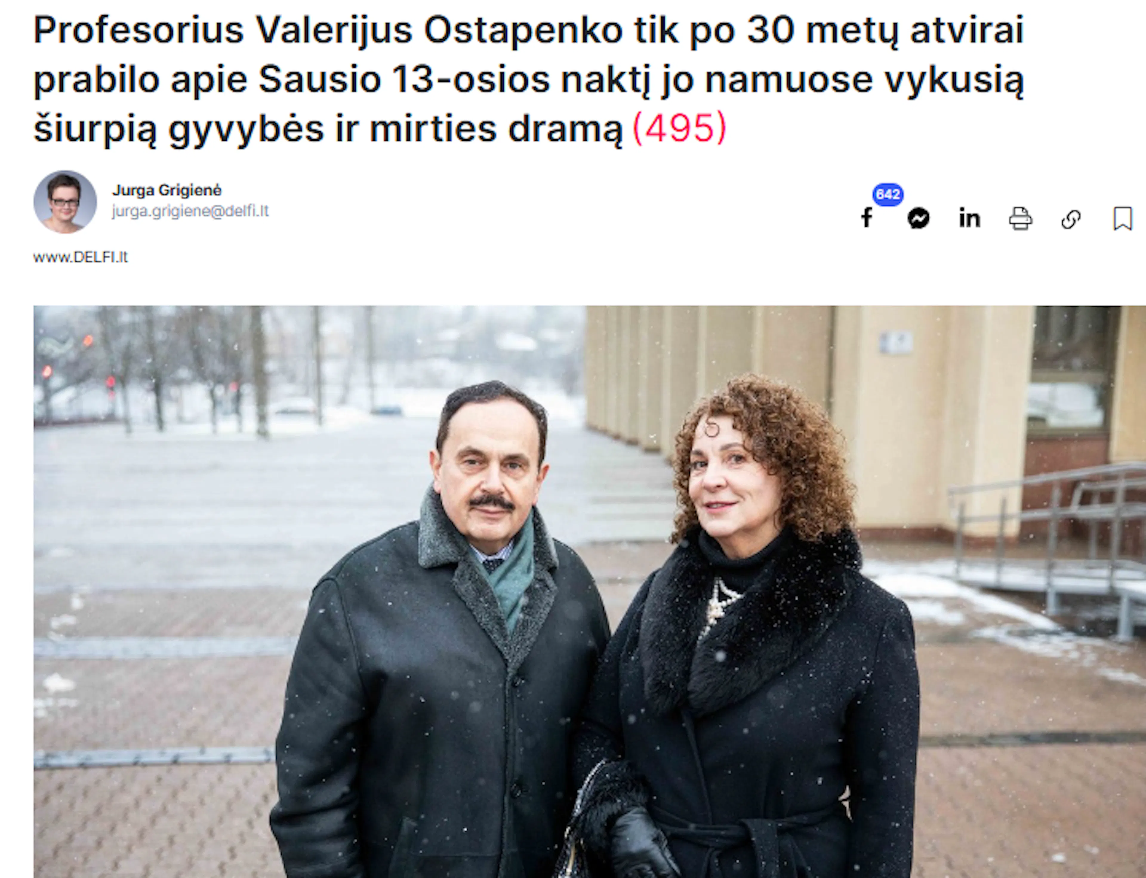 Profesorius Valerijus Ostapenko pasakoja apie kovą dėl gyvybės per Sausio 13-osios įvykius