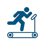 Vei efectua plimbari pe banda cu creșterea pantei de înclinație și a intensității in funcție de toleranta in scopul creșterii acesteia (asistat de un medic cardiolog)