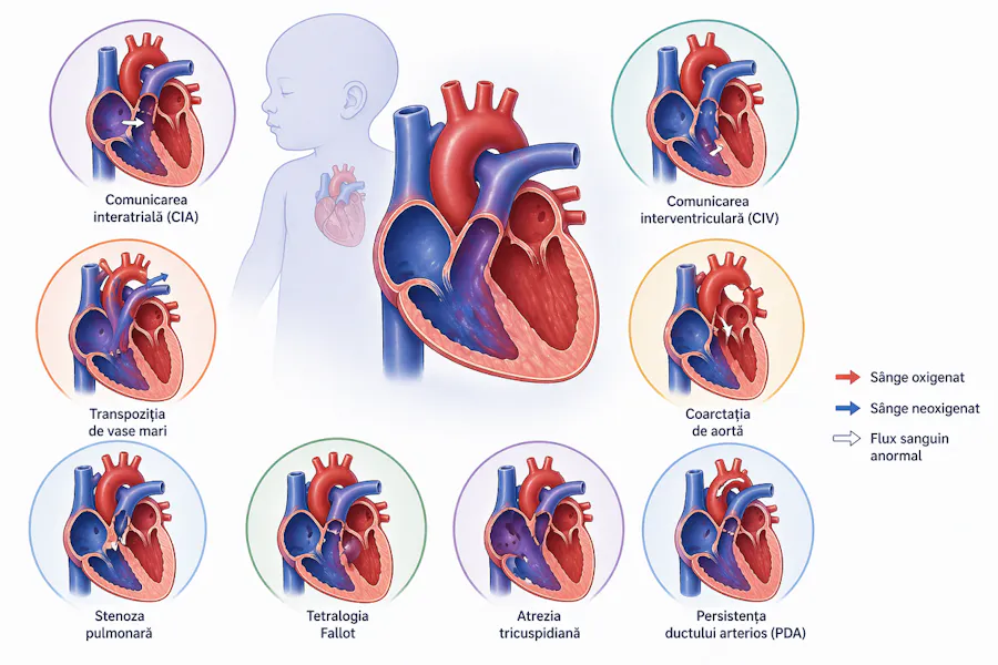 Cele mai comune malformații cardiace congenitale: tipuri, cauze și factori de risc, diagnostic