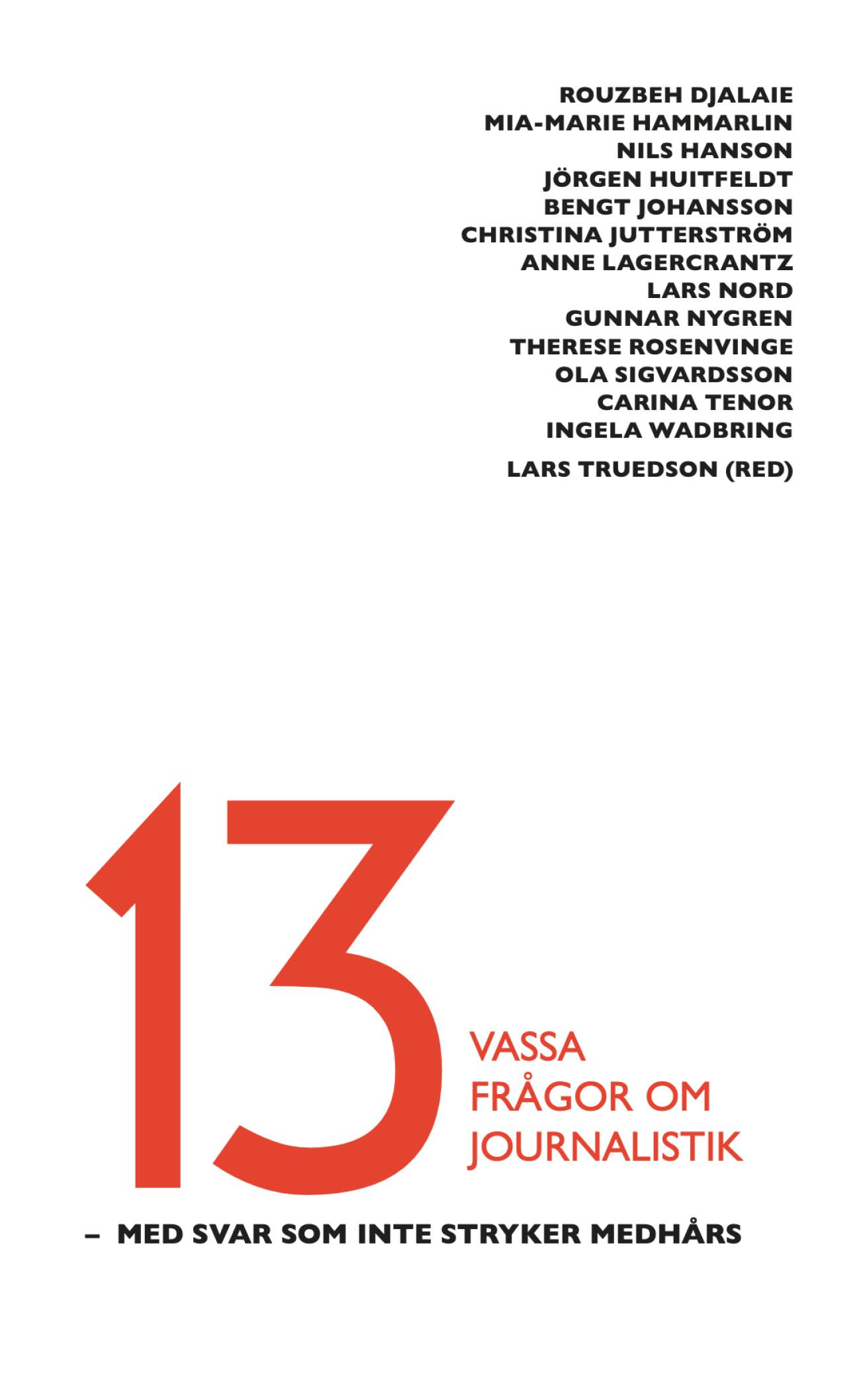 Report: 13 vassa frågor om journalistik cover image