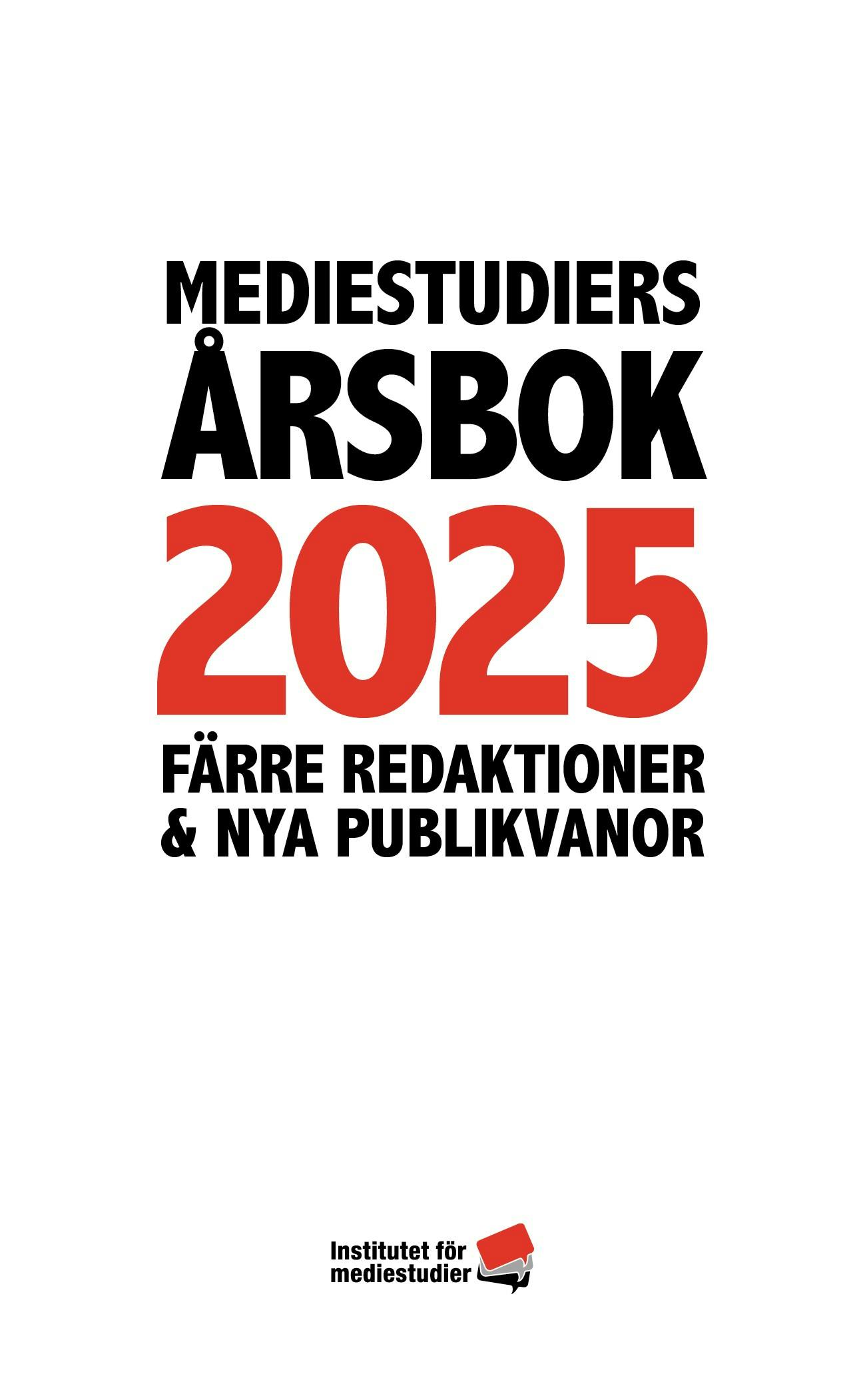 Report: Årsboken 2025 cover image Report: Årsboken 2025 cover image