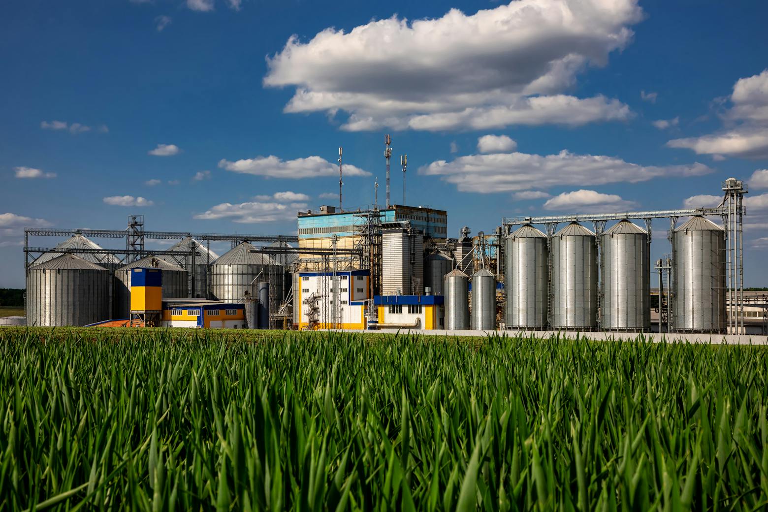 Agricultural Silos representing the Monsanto Roundup cancer trial against a man who worked in the agrochemical industry.