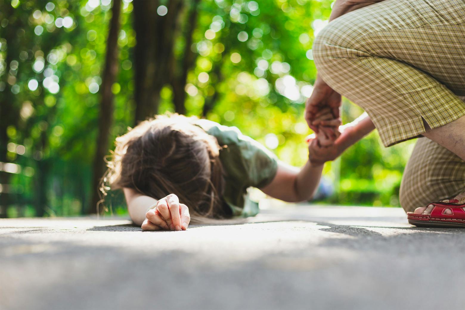 Woman passed out due to a diabetes emergency