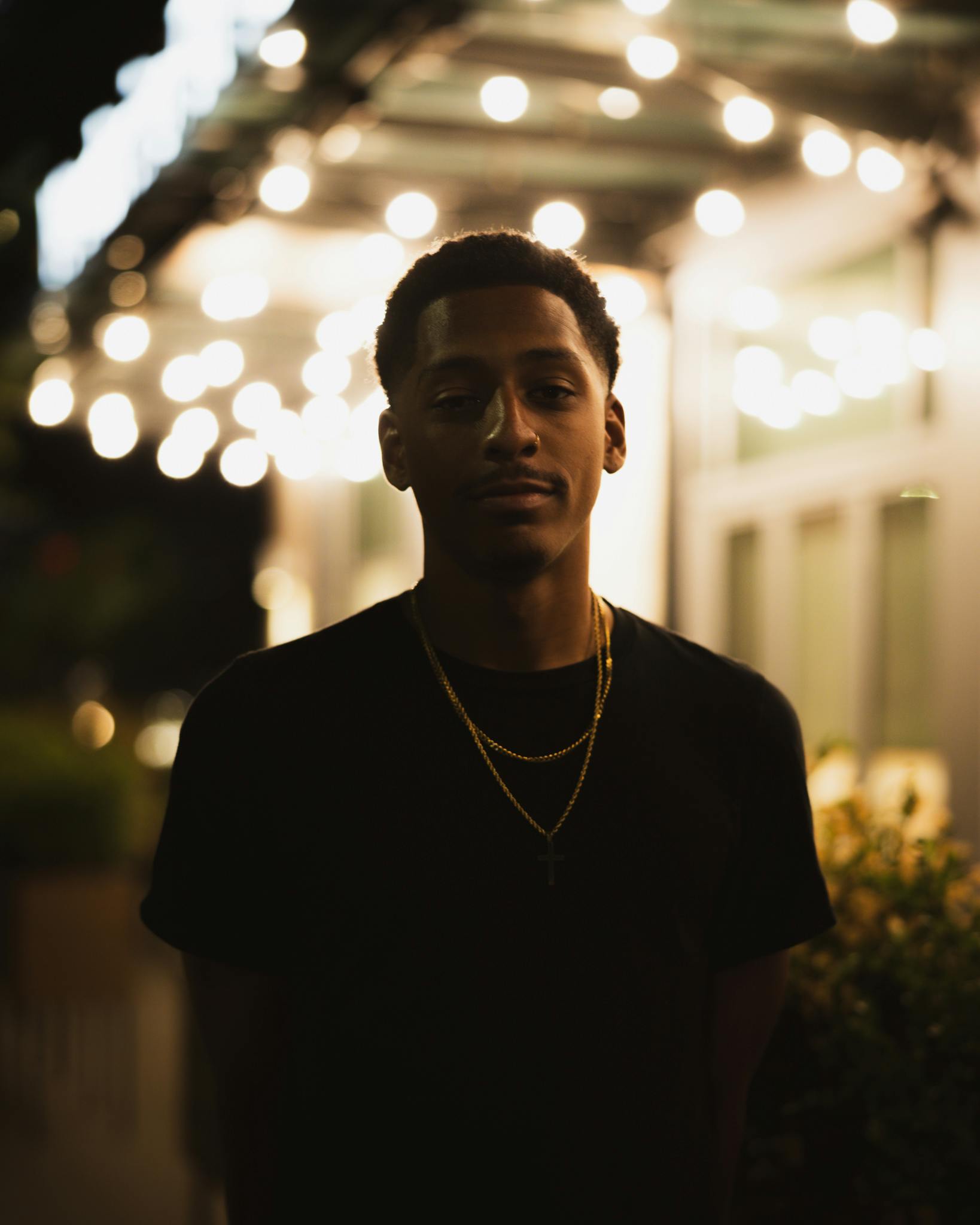 staring into the camera