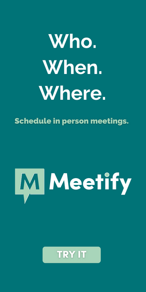 Easily schedule in person meetings. Choose a central place and time without back and forth emails and texts.