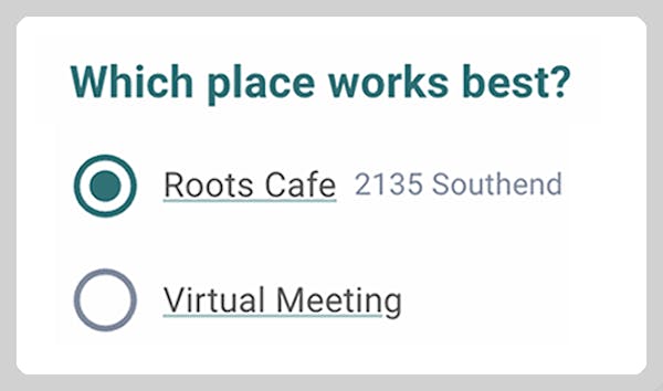 We've got you covered for scheduling virtual meetings when needed.