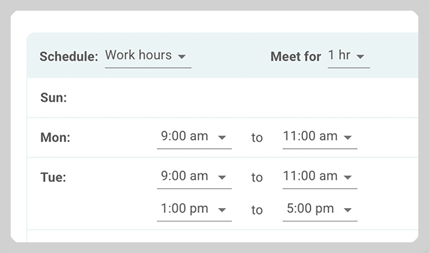 Create ongoing booking links.