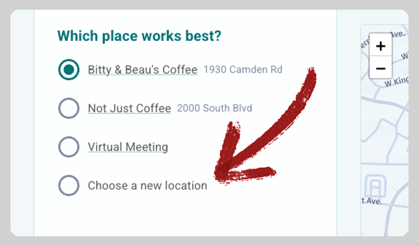 New feature: Invitee picks the location