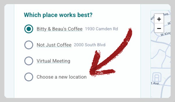New feature: Invitee picks the location