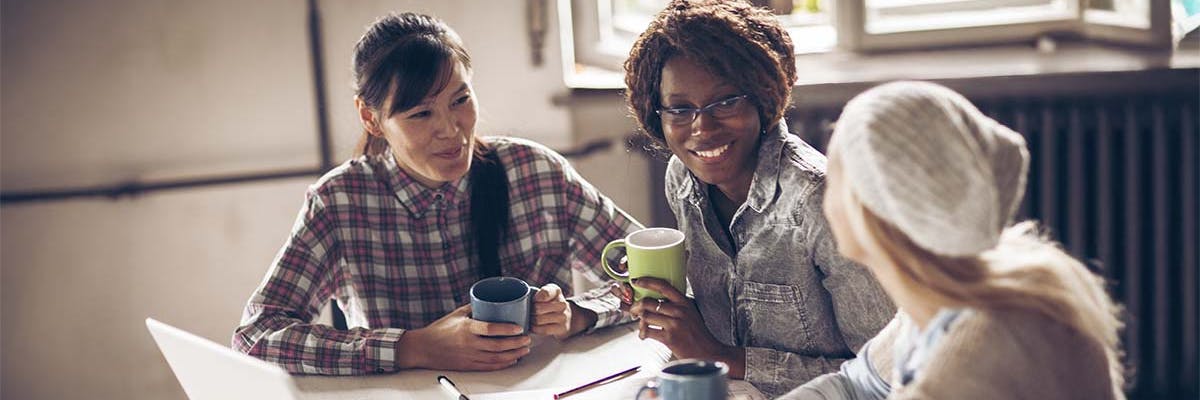 Group meeting at a coffee shop