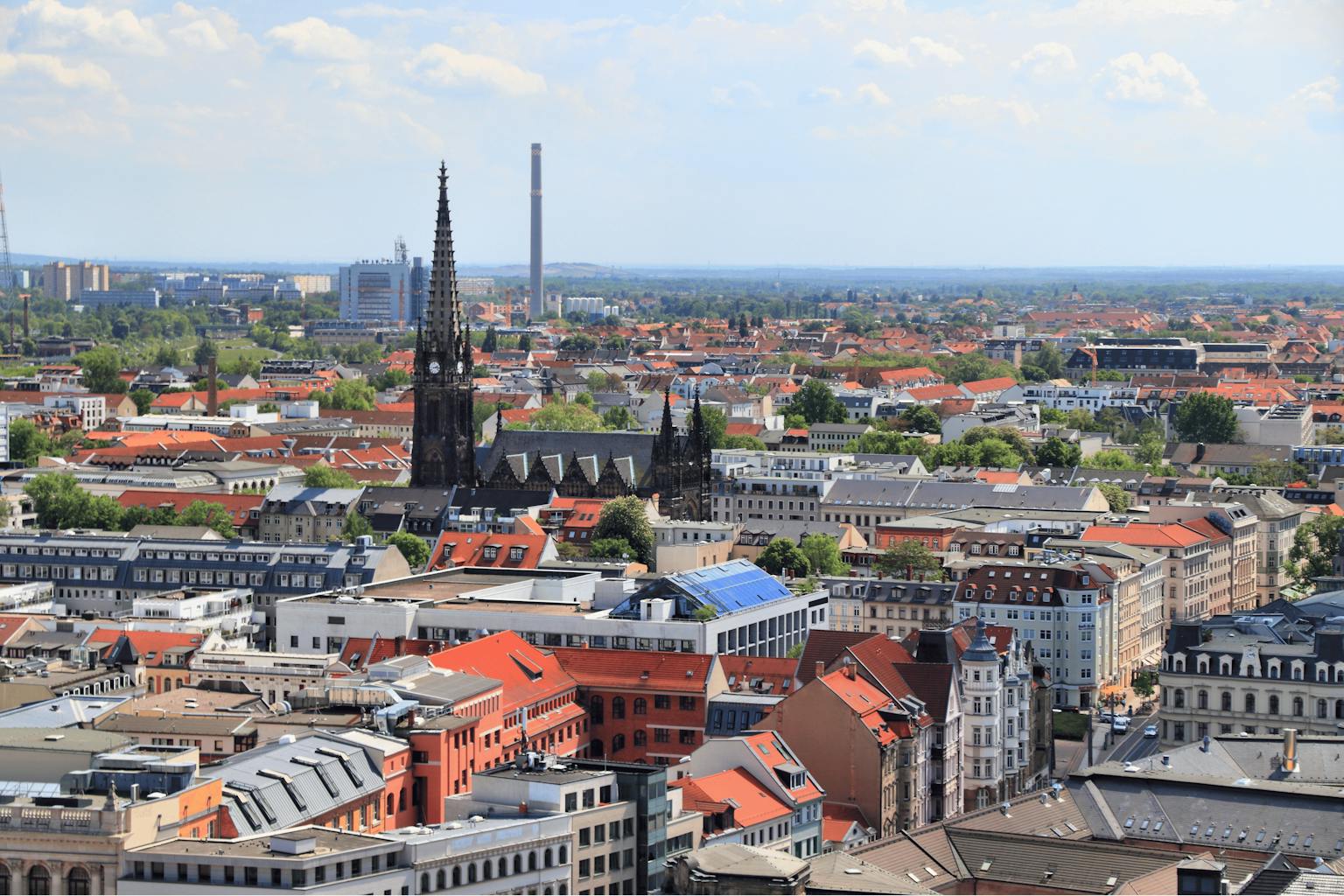 Blick auf Leipzig.
