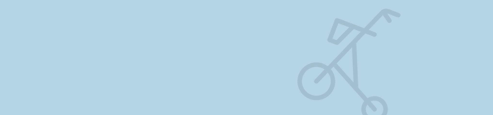 Rollator Icon vor blauem Hintergrund