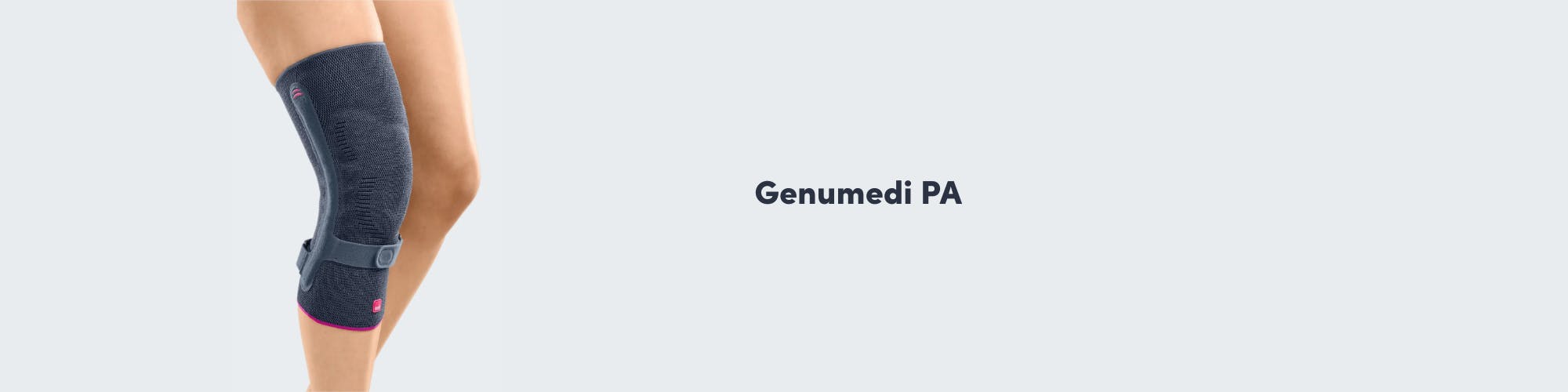 Genumedi PA Orthese vor grauem Hintergrund.
