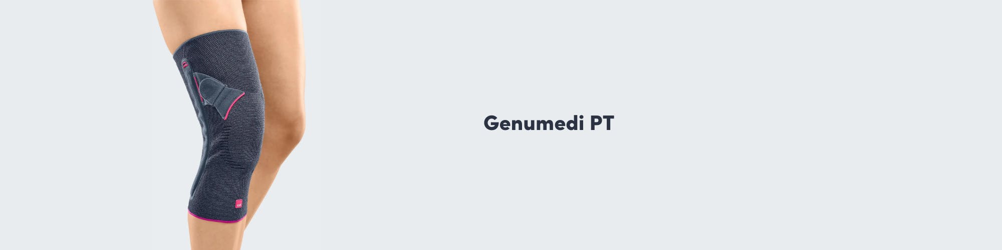 Genumedi PT Orthese vor grauem Hintergrund.