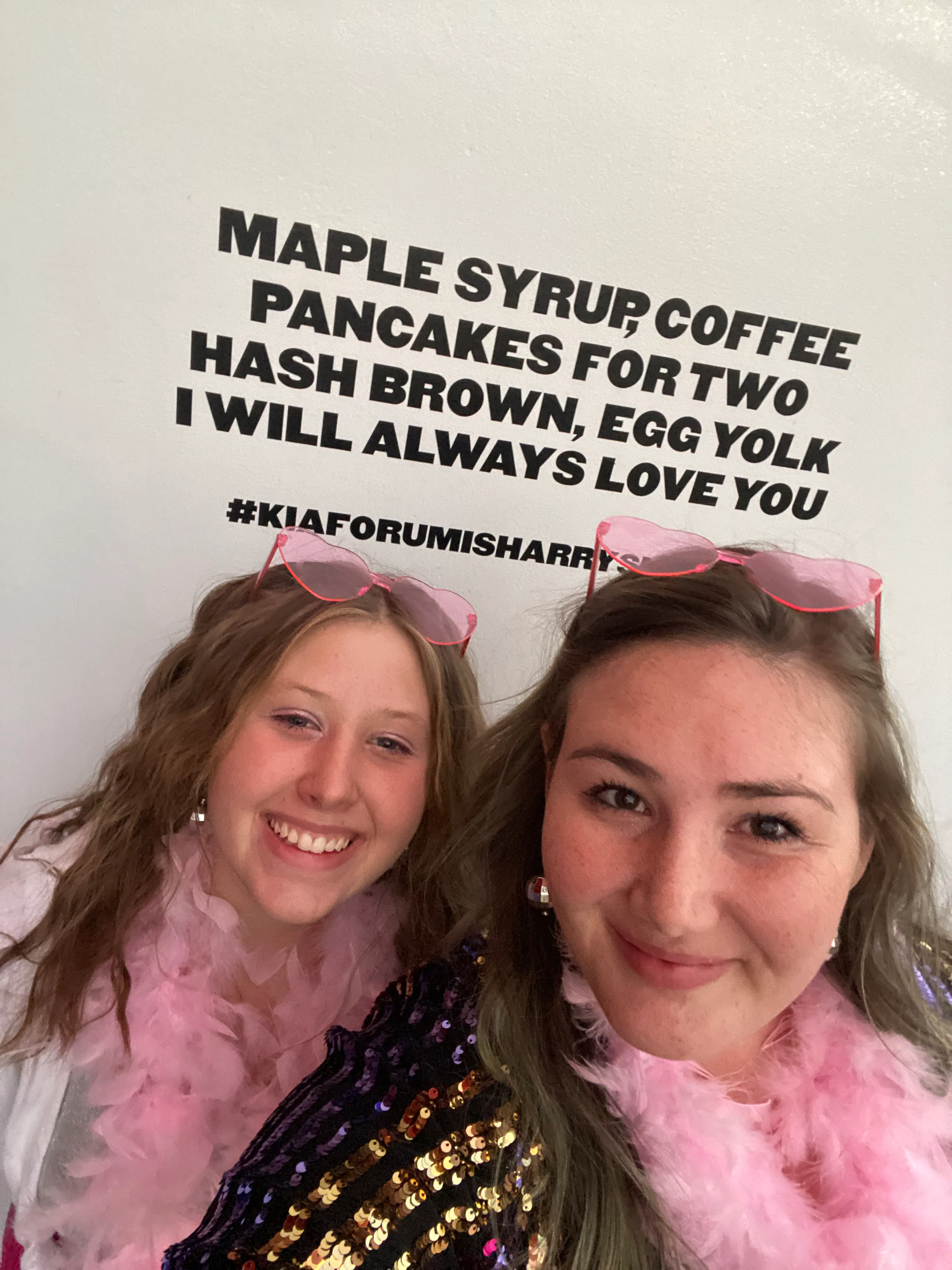Meghan and her sister at a Harry Styles Concert