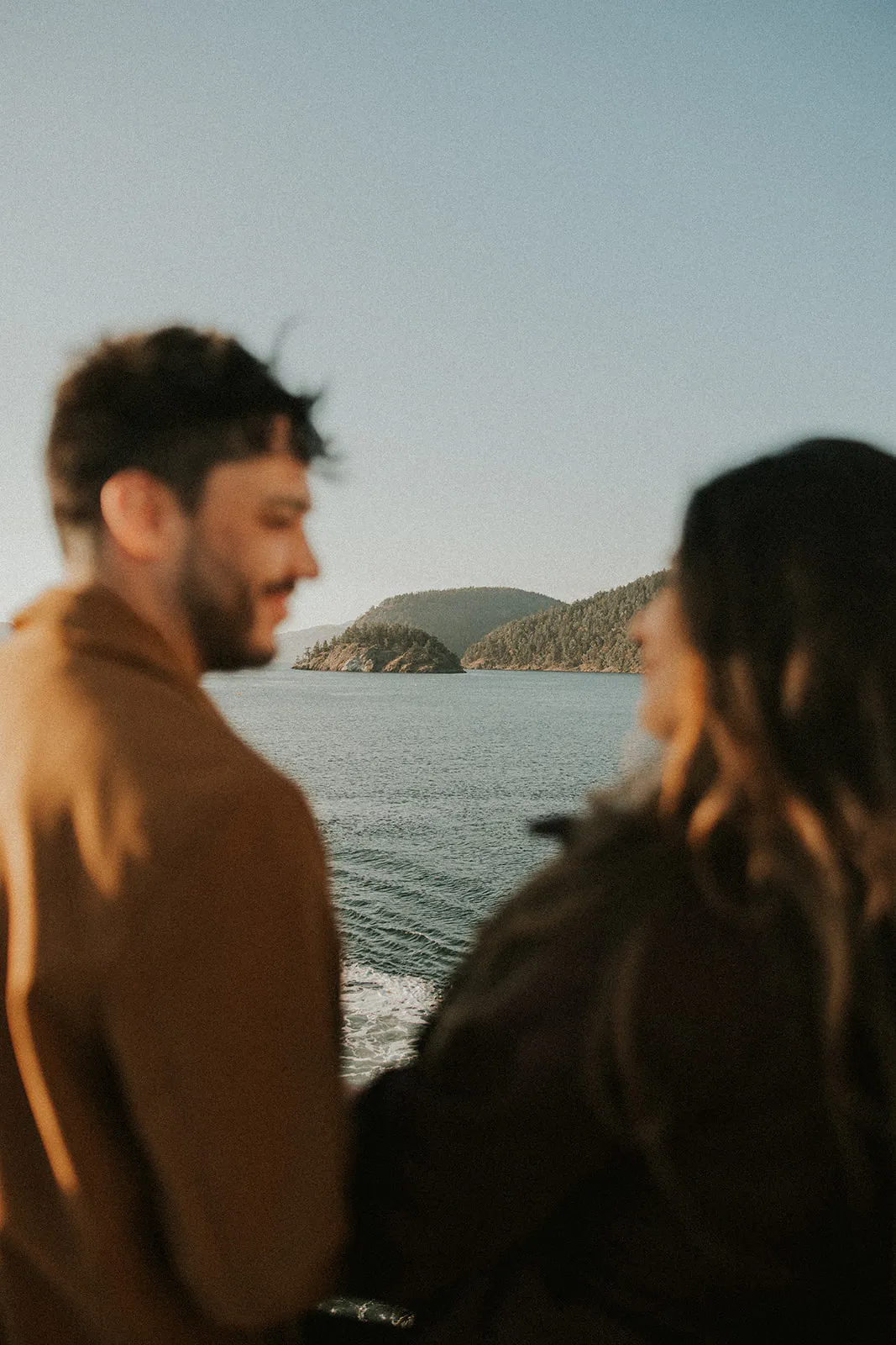 San Juan Island Ferry Engagement Session with Seattle Lovers