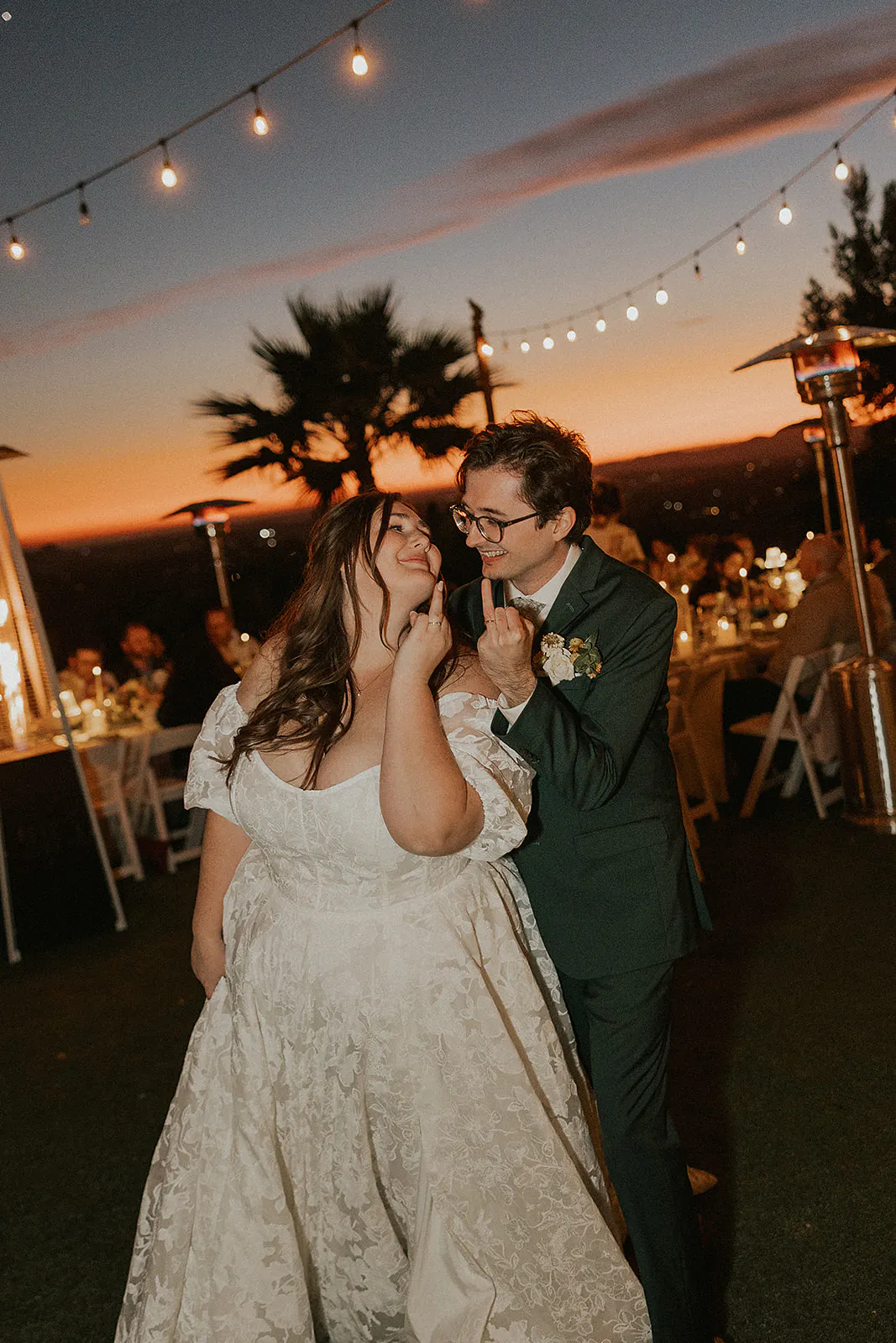 Meghan and Cameron on their wedding day
