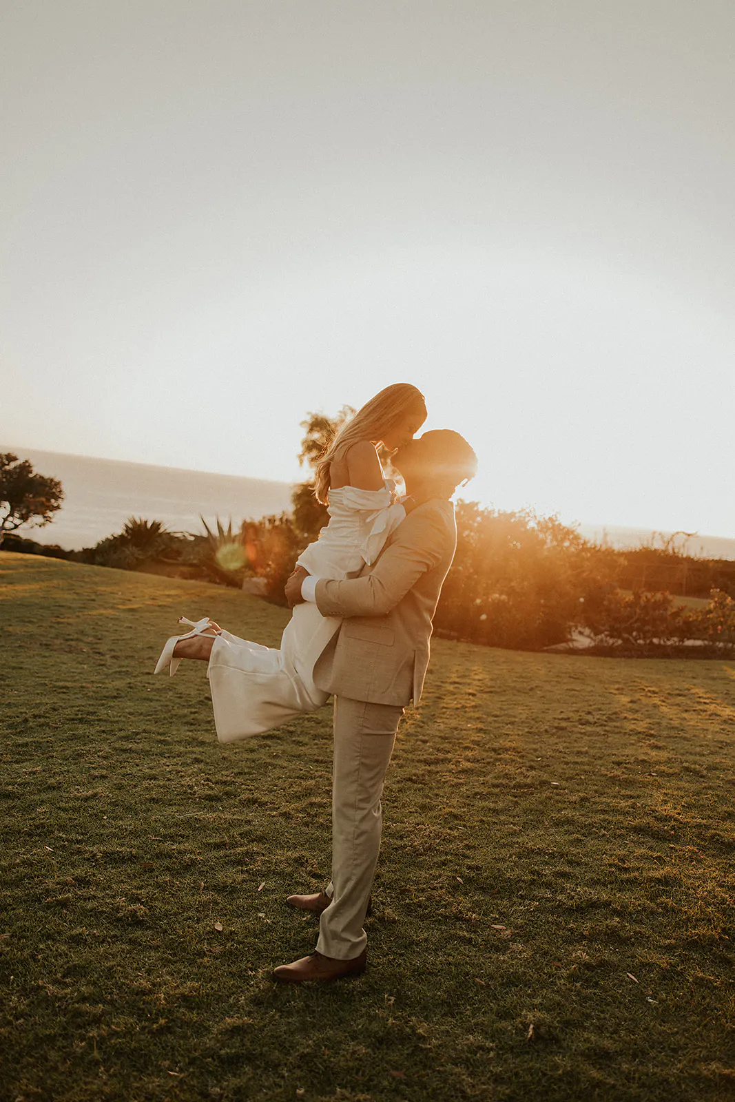 Fall cliffside Laguna Beach Elopement