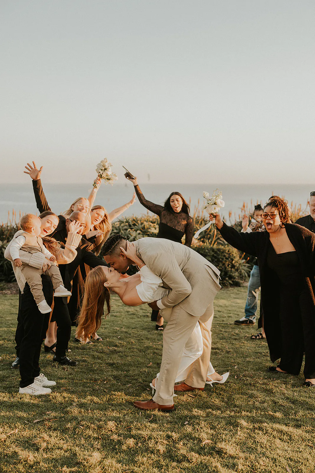 Fall cliffside Laguna Beach Elopement