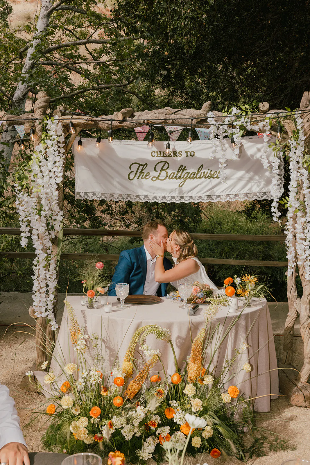 Parent Trap Garden Party inspired wedding reception