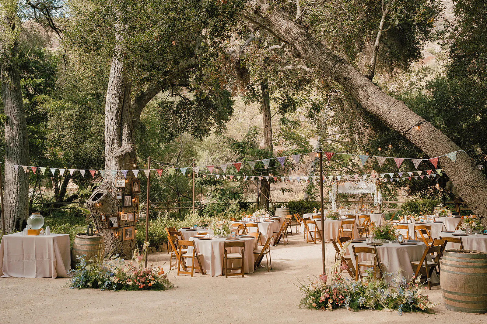 Woodland Garden Party Wedding Reception Inspiration 