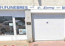 Devanture de Pompes Funèbres Marbrerie Lamy