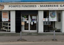 Devanture de Pompes Funèbres et Marbrerie Gay