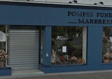 Devanture de Pompes Funèbres Marbreries Forcher