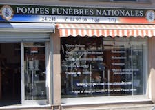 Devanture de Pompes Funèbres Nationale