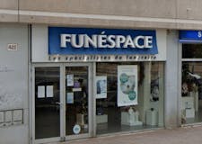 Devanture de Pompes Funèbres et Marbrerie Funespace