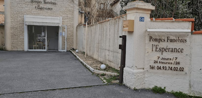 Photographie de la Pompes Funèbres l'Espérance d'Antibes