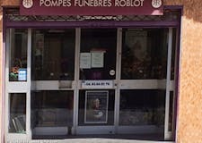 Devanture de Pompes Funèbres Roblot