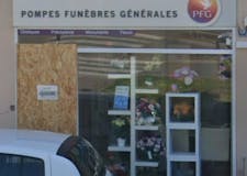 Devanture de Pompes Funèbres Générales
