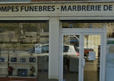 Devanture de Pompes Funèbres et Marbrerie de L'Inter