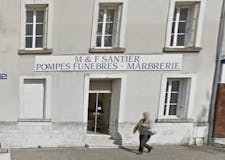 Devanture de Pompes Funèbres Santier