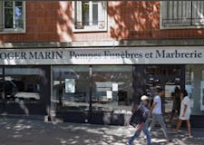 Devanture de Pompes Funèbres Marbrerie Roger Marin