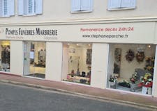 Devanture de Pompes Funèbres Marbrerie Stephane PRECHE