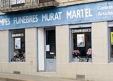 Devanture de Pompes Funèbres et Marbrerie Murat Martel