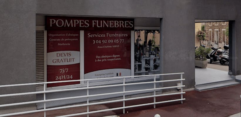 Photographie de la Pompes Funèbres de Roquebrune