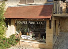 Devanture de Pompes Funèbres Bernard Mangot