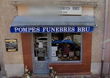 Devanture de Pompes Funèbres BRU
