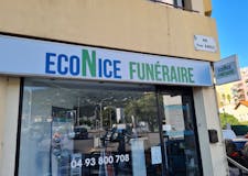 Devanture de EcoNice Funéraire