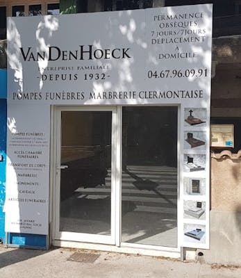 Photographie de la Pompes Funèbres Vandenhoeck de la ville de Gignac