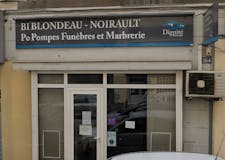 Devanture de Pompes Funèbres et Marbrerie Blondeau-Noirault - Dignité Funéraire