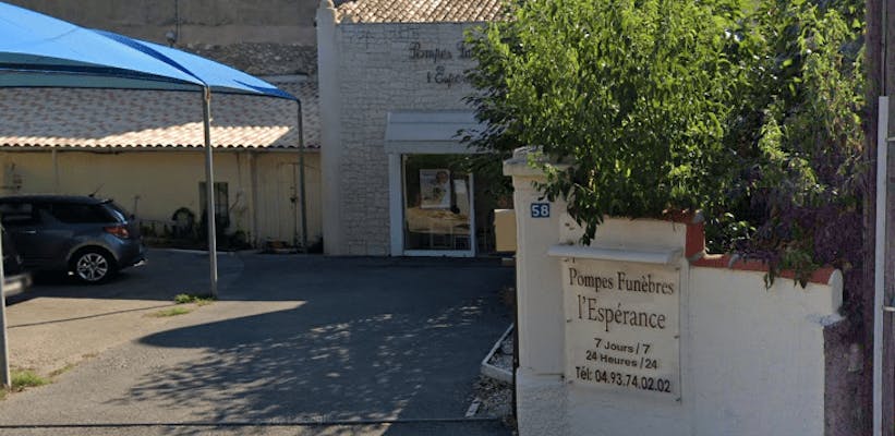 Photographie de la Pompes Funèbres l'Espérance d'Antibes
