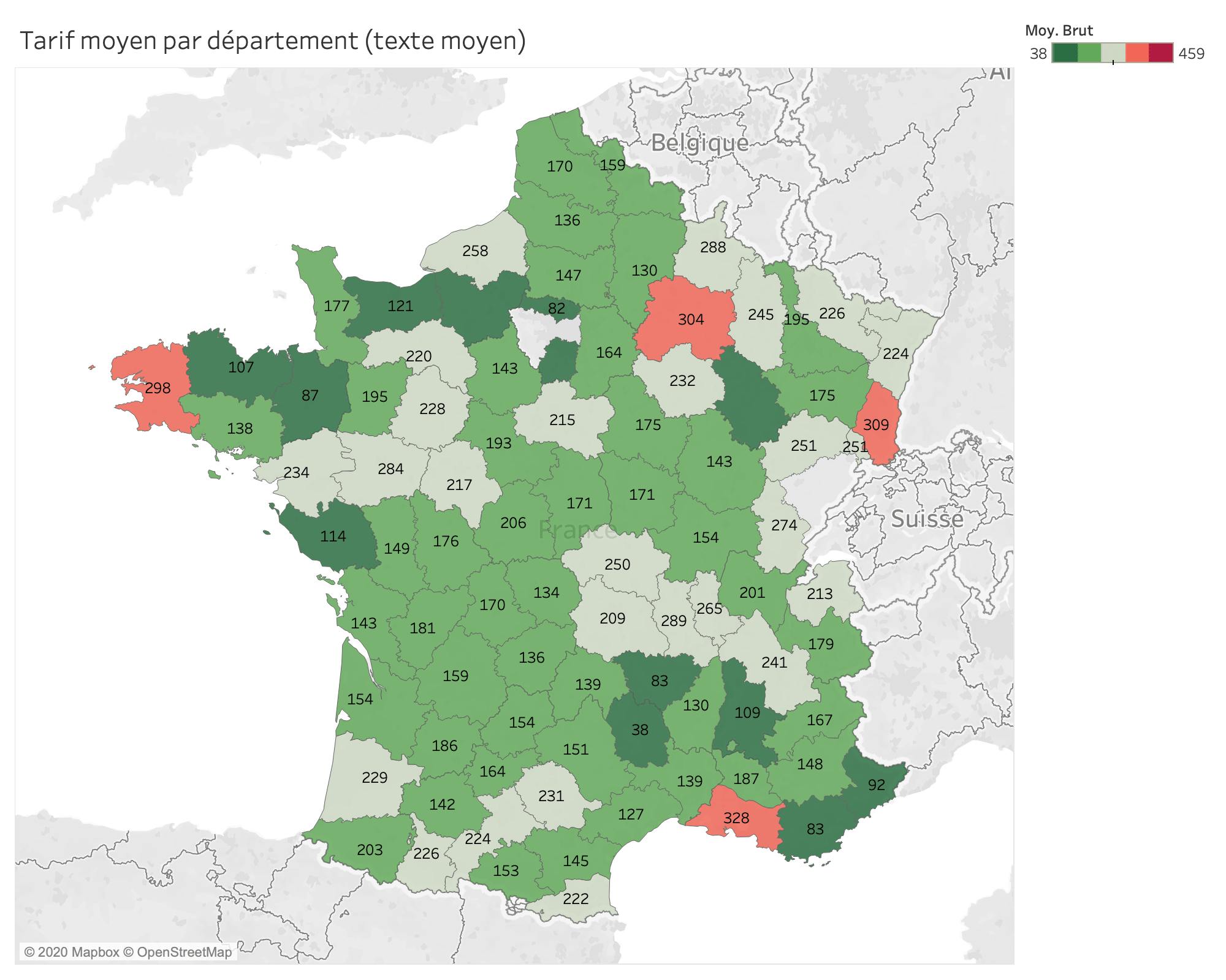 Tarif moyen par département (texte moyen)