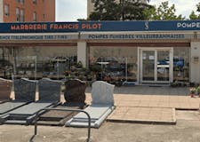 Devanture de Pompes Funèbres VILLEURBANNAISES Marbrerie PILOT