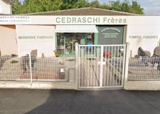 Devanture de Pompes Funèbres Marbrerie Salaün Cedraschi