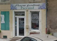 Devanture de Pompes Funèbres PACCAUD